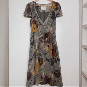 Anthropologie Maeve Silk Floral Dress